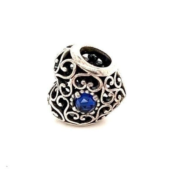 Pandora Sapphire Stone Heart Charm