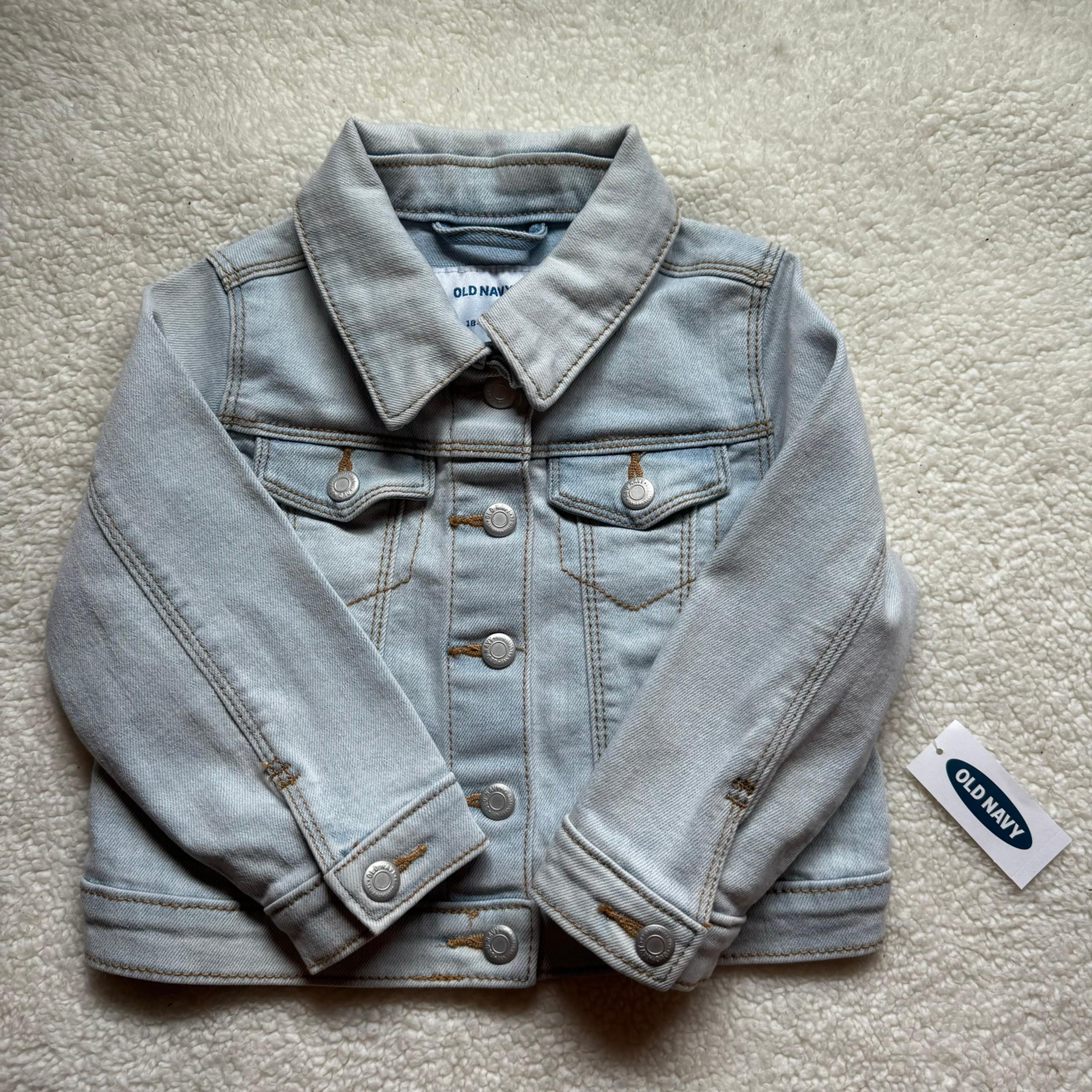 Brand New Toddler Old Navy denim jacket, 18-24 mo