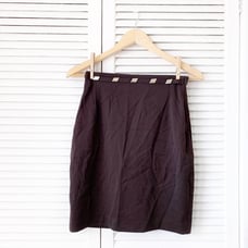 Vertigo Paris Brown Studded Pencil Skirt