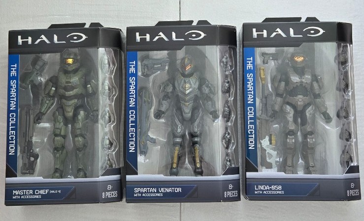 (3) Halo The Spartan Collection Figures