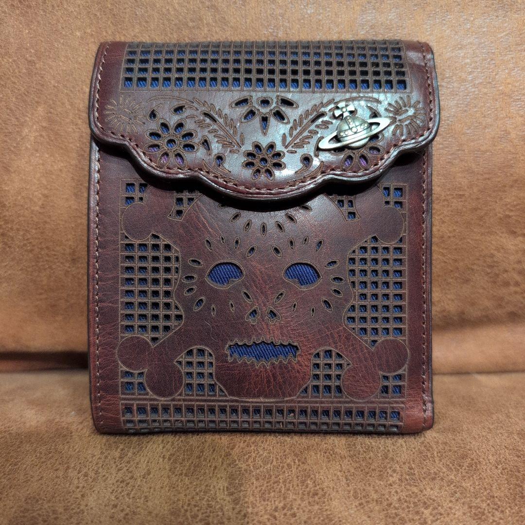 【Extremely Rare, Brand New, Unused】Vivienne Westwood Skull Trifold Wallet