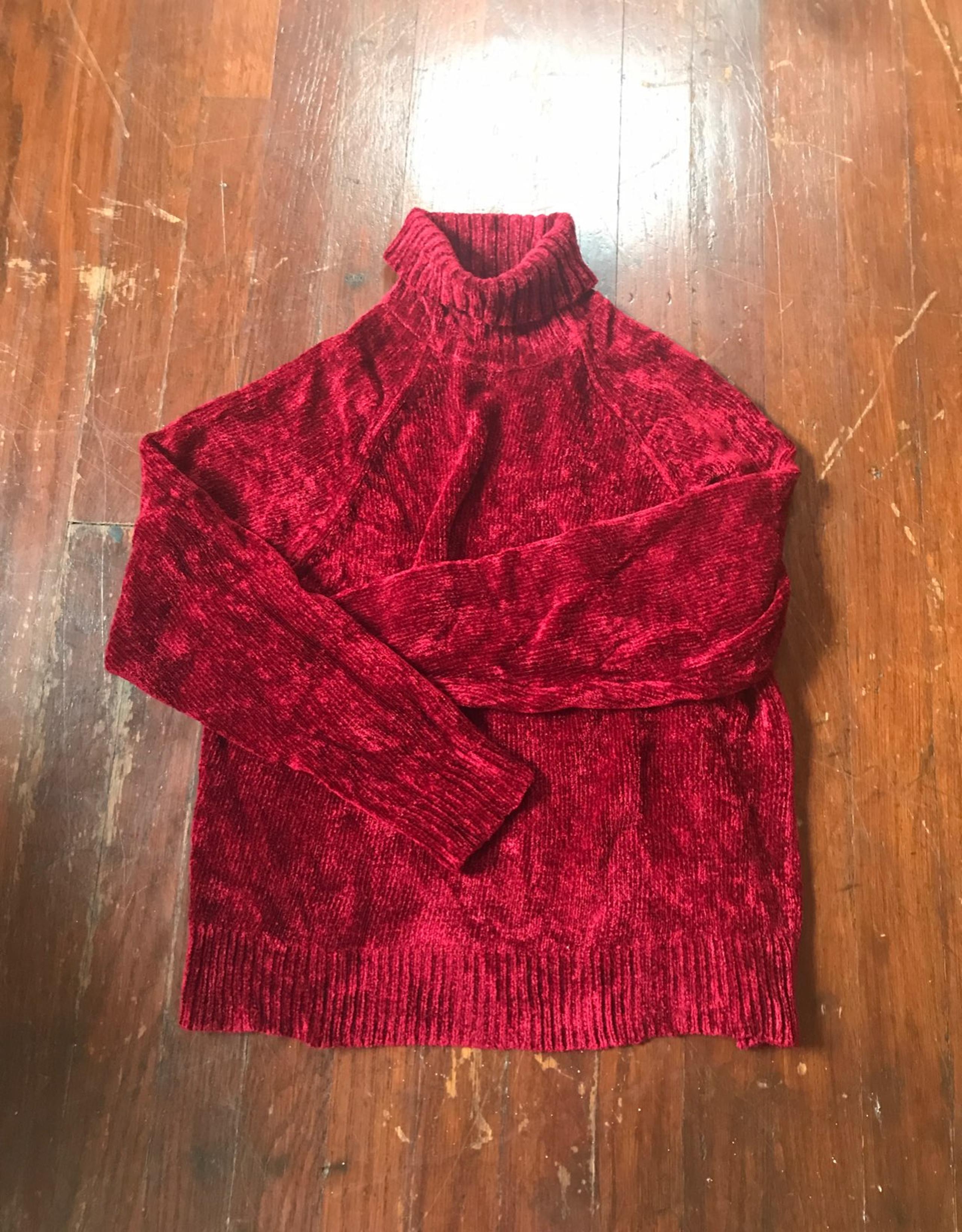 Vintage red turtleneck sweater