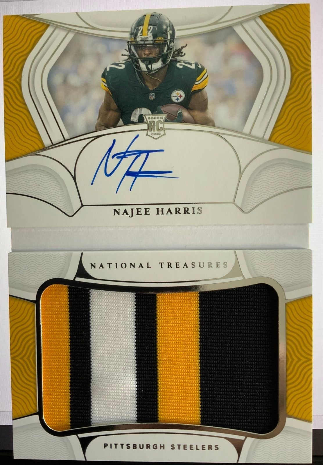 2021 Panini National Treasures Jumbo Booklet Najee Harris ROOKIE PATCH AUTO /99
