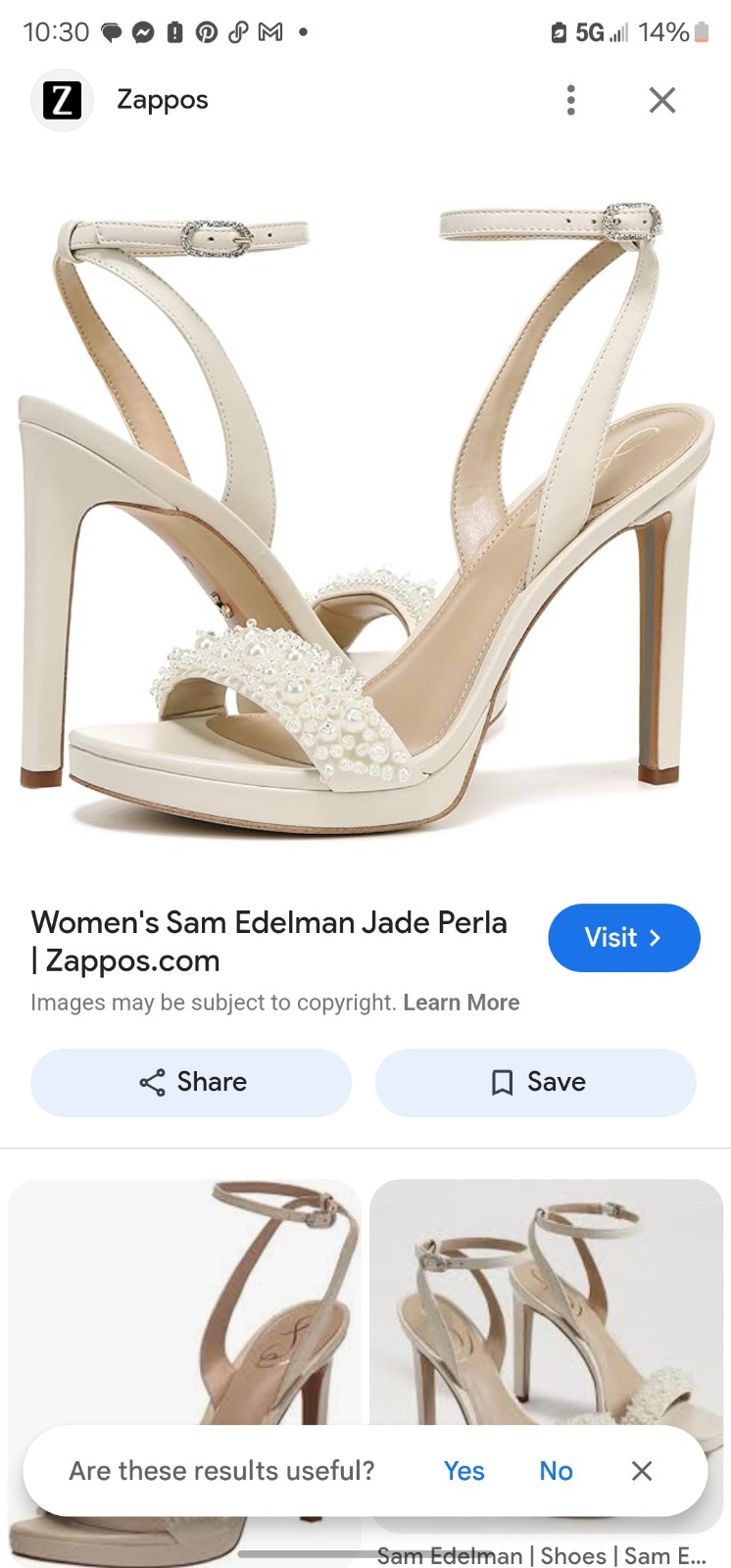 Sam Edelman PLATFORM SANDAL White pearl bridal 160