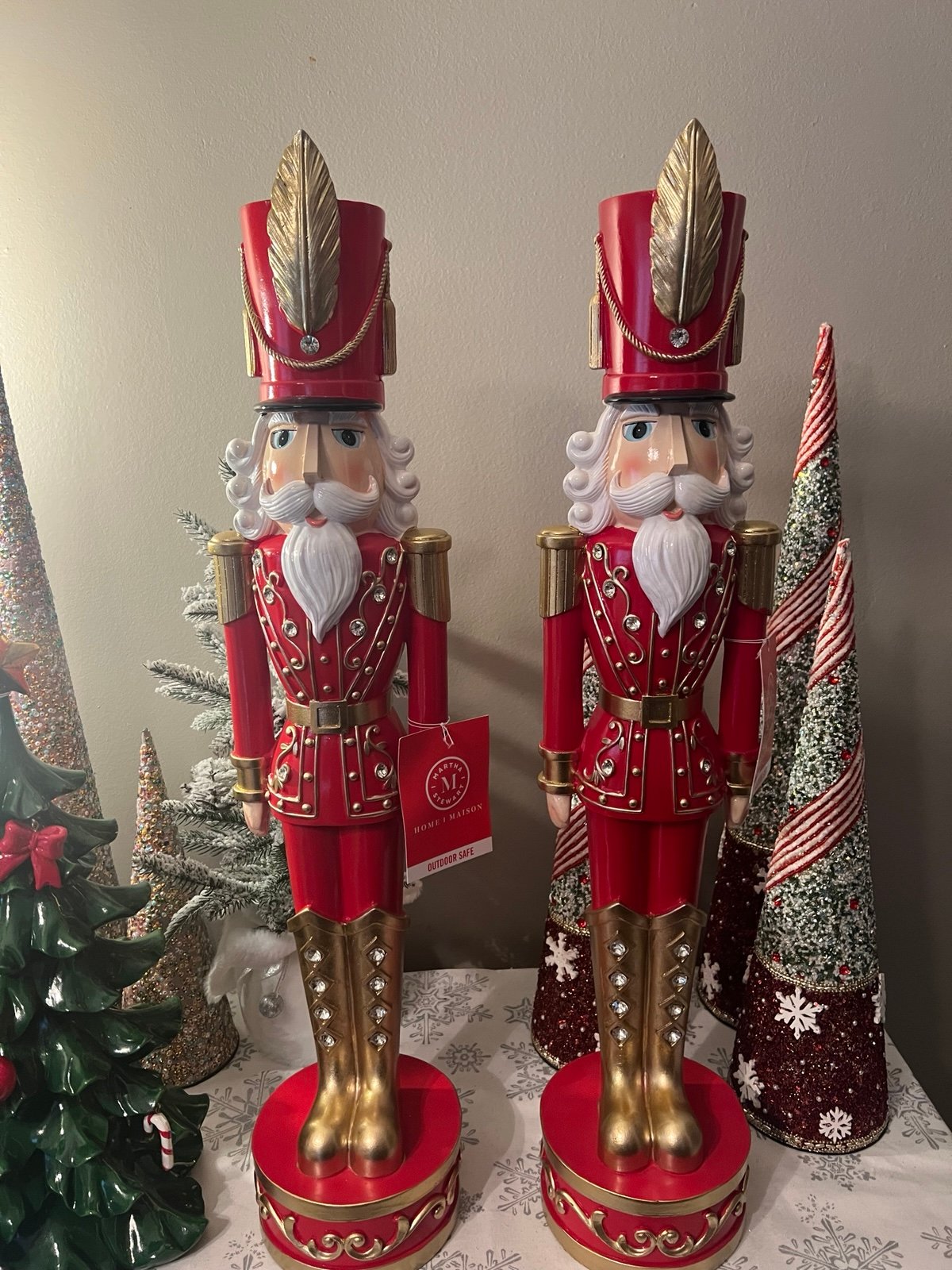 Two Martha Stewart 26” Red & Gold Nutcrackers -SEE BELOW