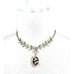 VTG Silver Collar Choker Necklace 16”
