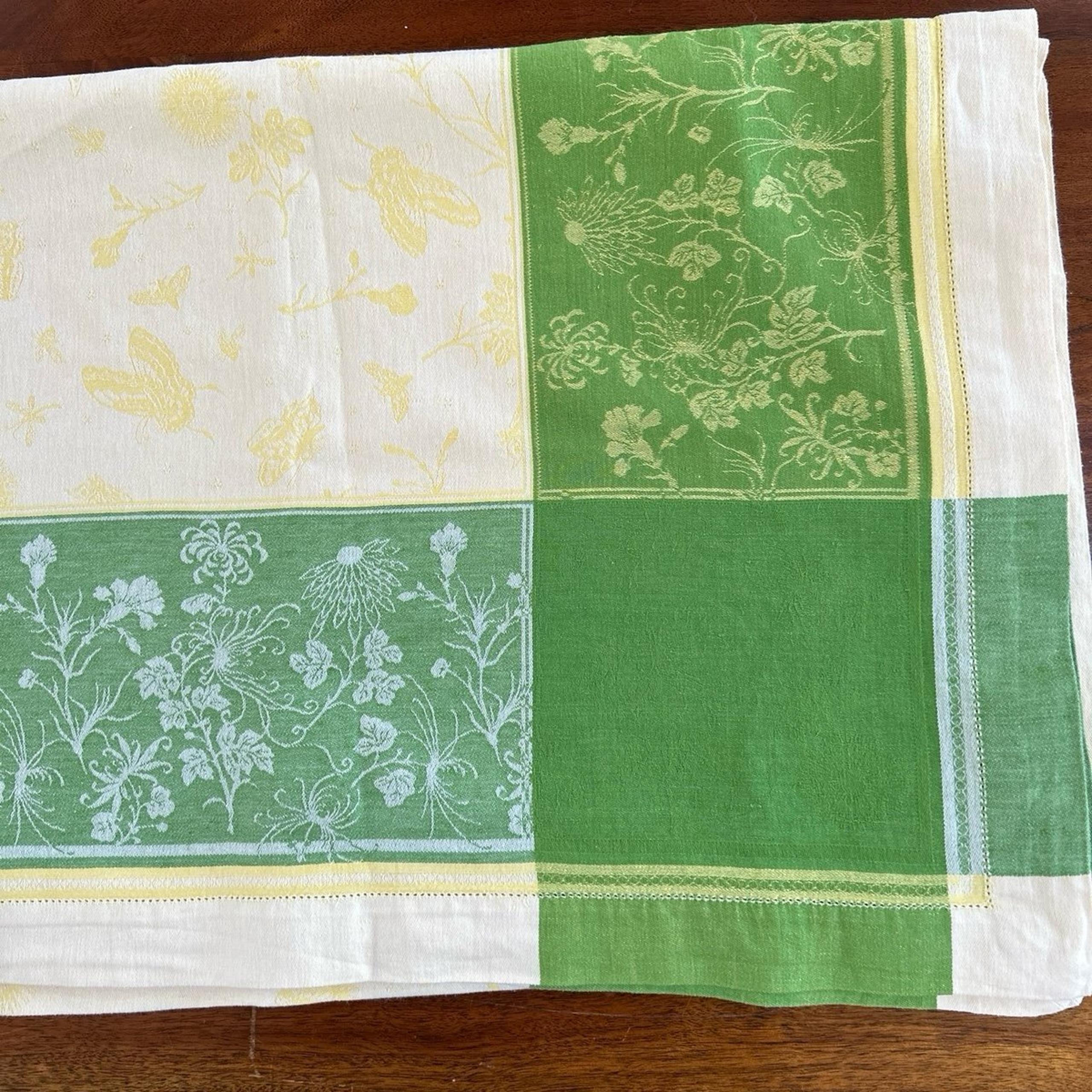 Williams Sonoma Butterfly Jacquard Spring Tablecloth 70x90"