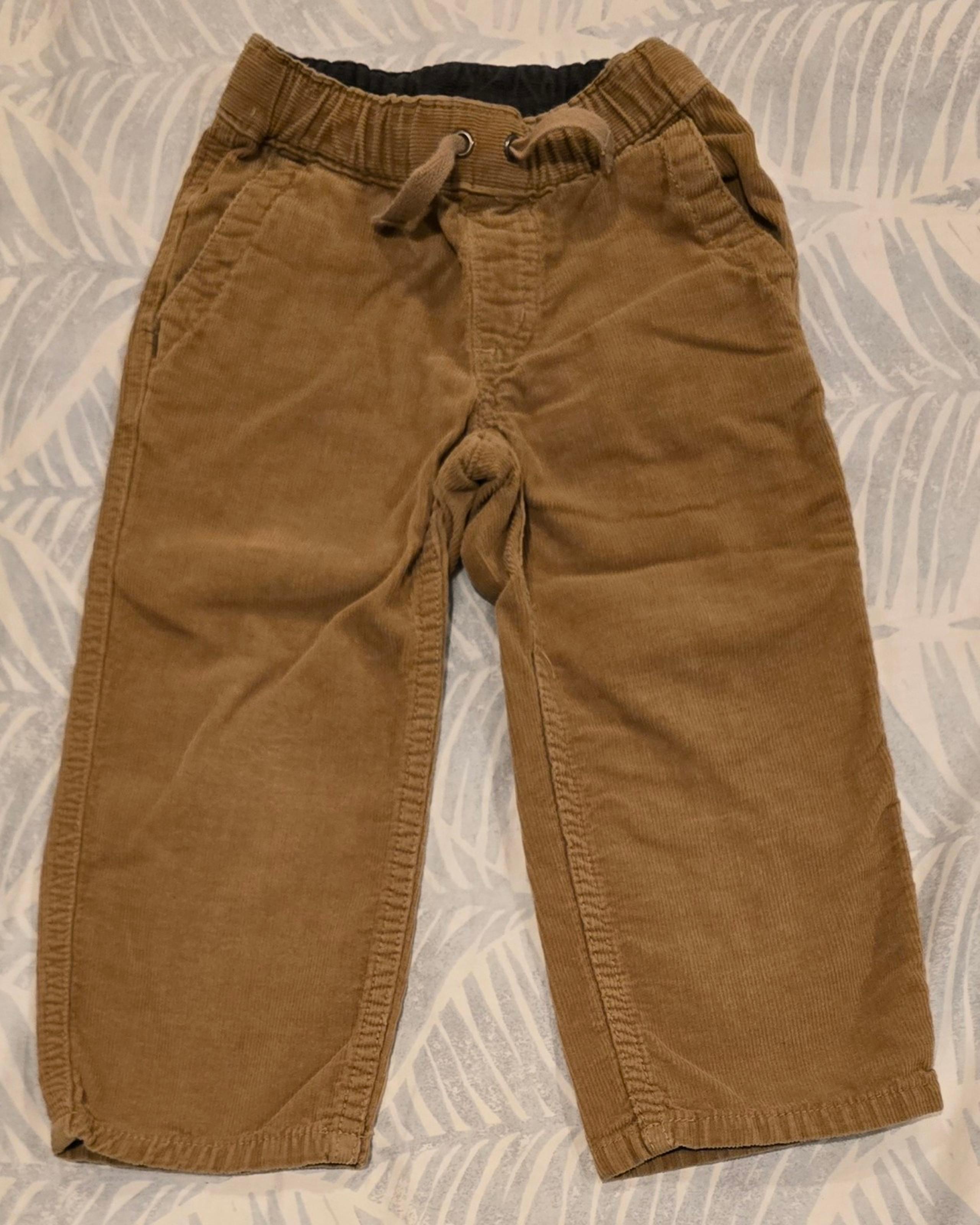 Hanna Andersson Boys' Corduroy Pants Size 90/3t, Camel Brown