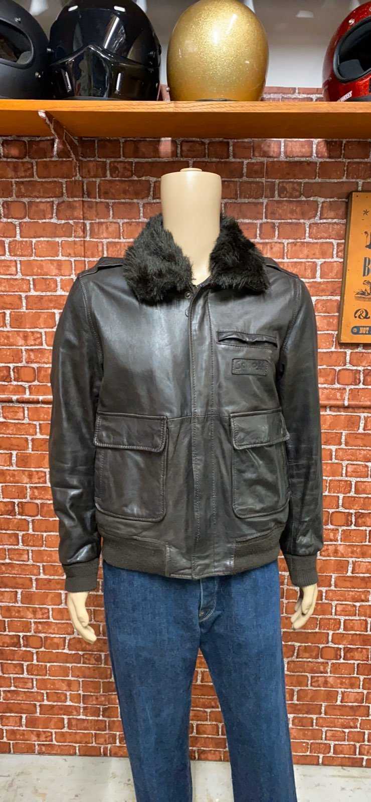 Schott NYC flight jacket brown leather s