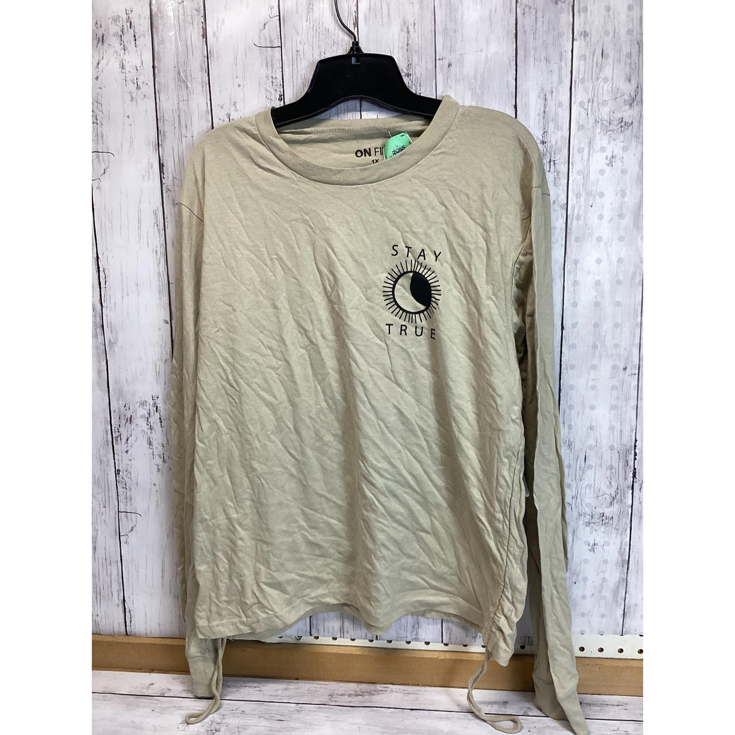 On FIRE 1X Long Sleeve Women 1X Beige NWT