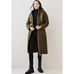 Karen Millen Down Filled Packable Longline Coat khaki olive size 4