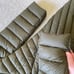 Karen Millen Down Filled Packable Longline Coat khaki olive size 4