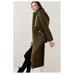 Karen Millen Down Filled Packable Longline Coat khaki olive size 4