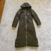 Karen Millen Down Filled Packable Longline Coat khaki olive size 4