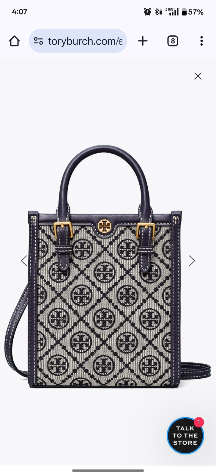 Tory Burch Mini T monogram tote