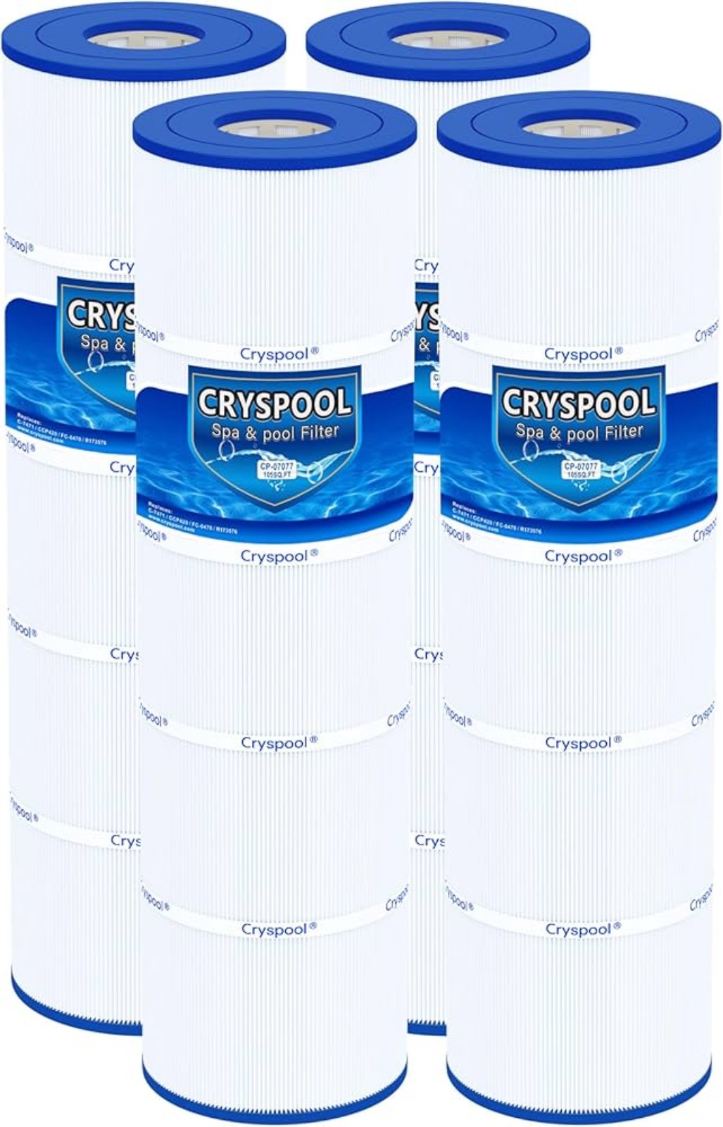 (4) Pack 07077 Pool Filter Cartridges Compatible w CCP420 Clean & Clear PLUS 420