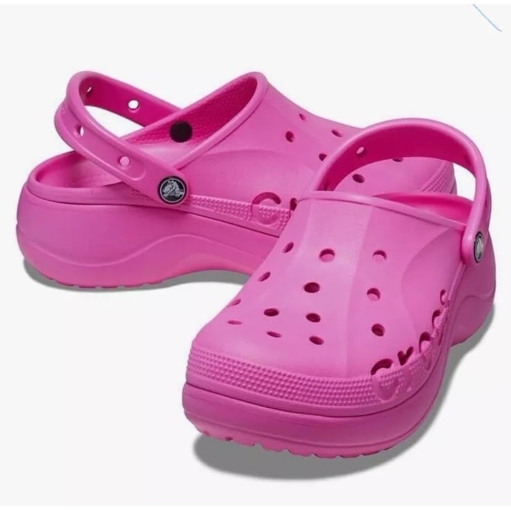 Crocs Women’s Baya Platform Clogs Electric Pink Barbie W7M5