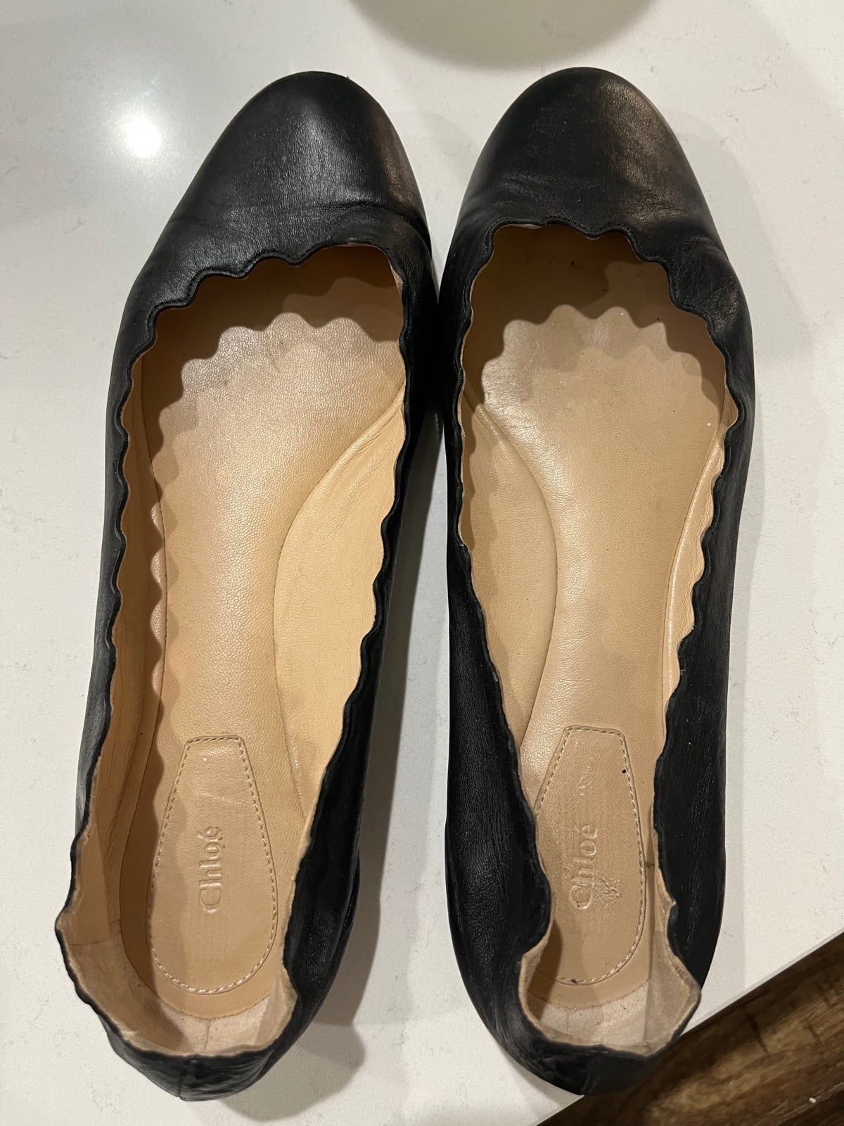 Classic Chloé Lauren Flats black leather size 9.5