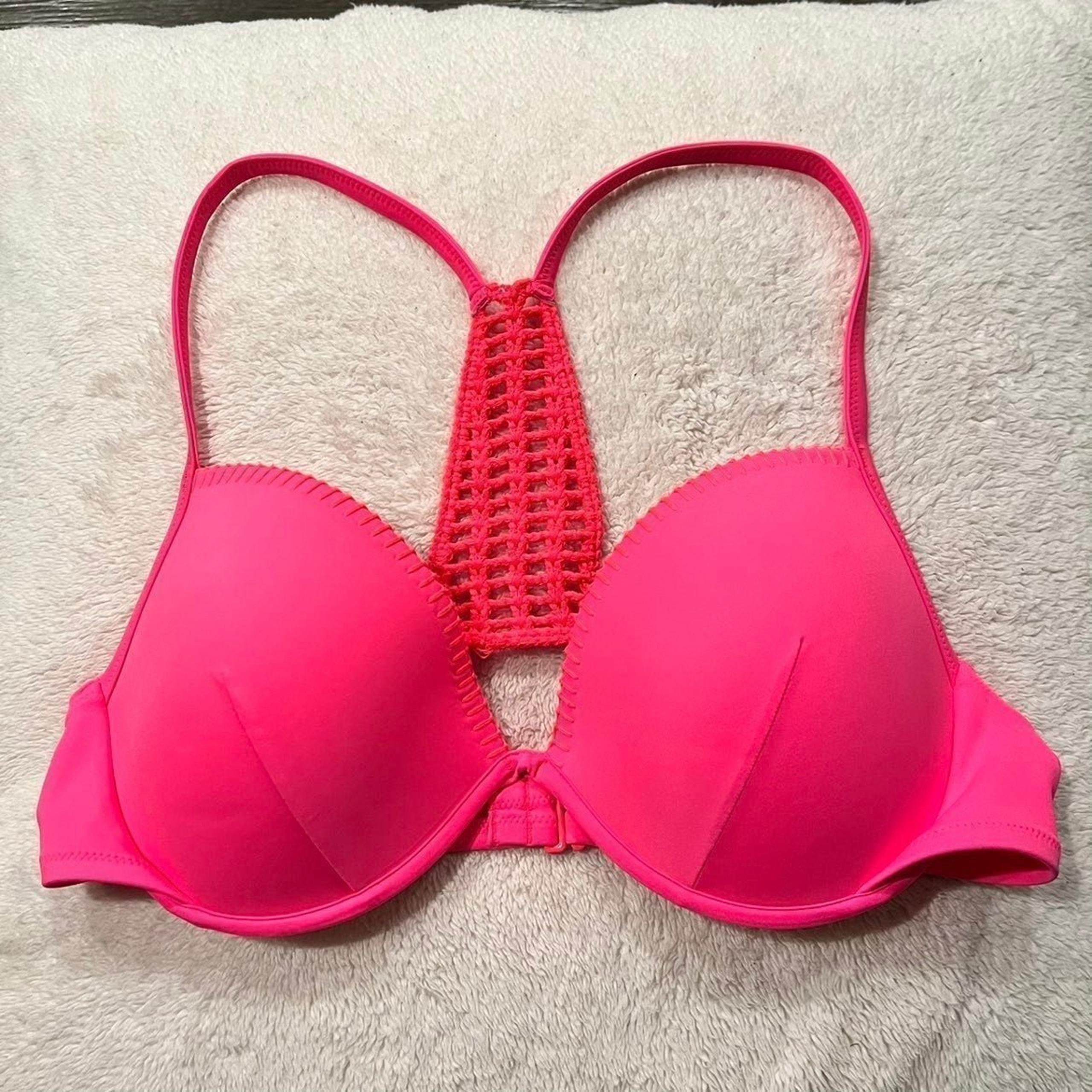 Victoria's Secret Crochet Detailing Bikini Top size 36D