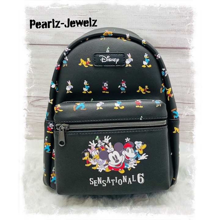 Not Loungefly Disney The Sensational Six Mickey Mouse Black Mini Backpack NWT