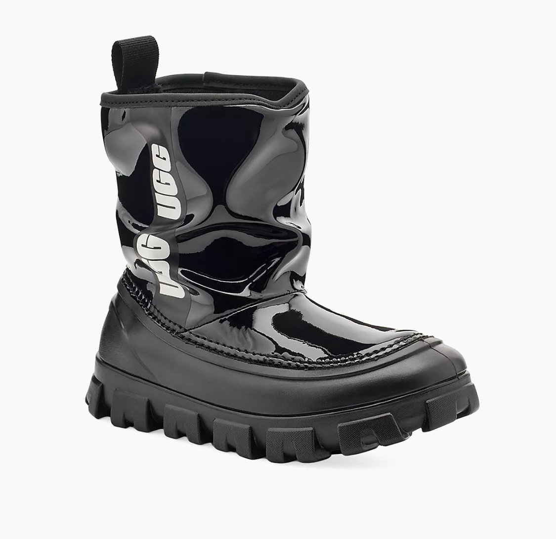 UGG Girls' Classic Brellah Mini Waterproof Leather Boots