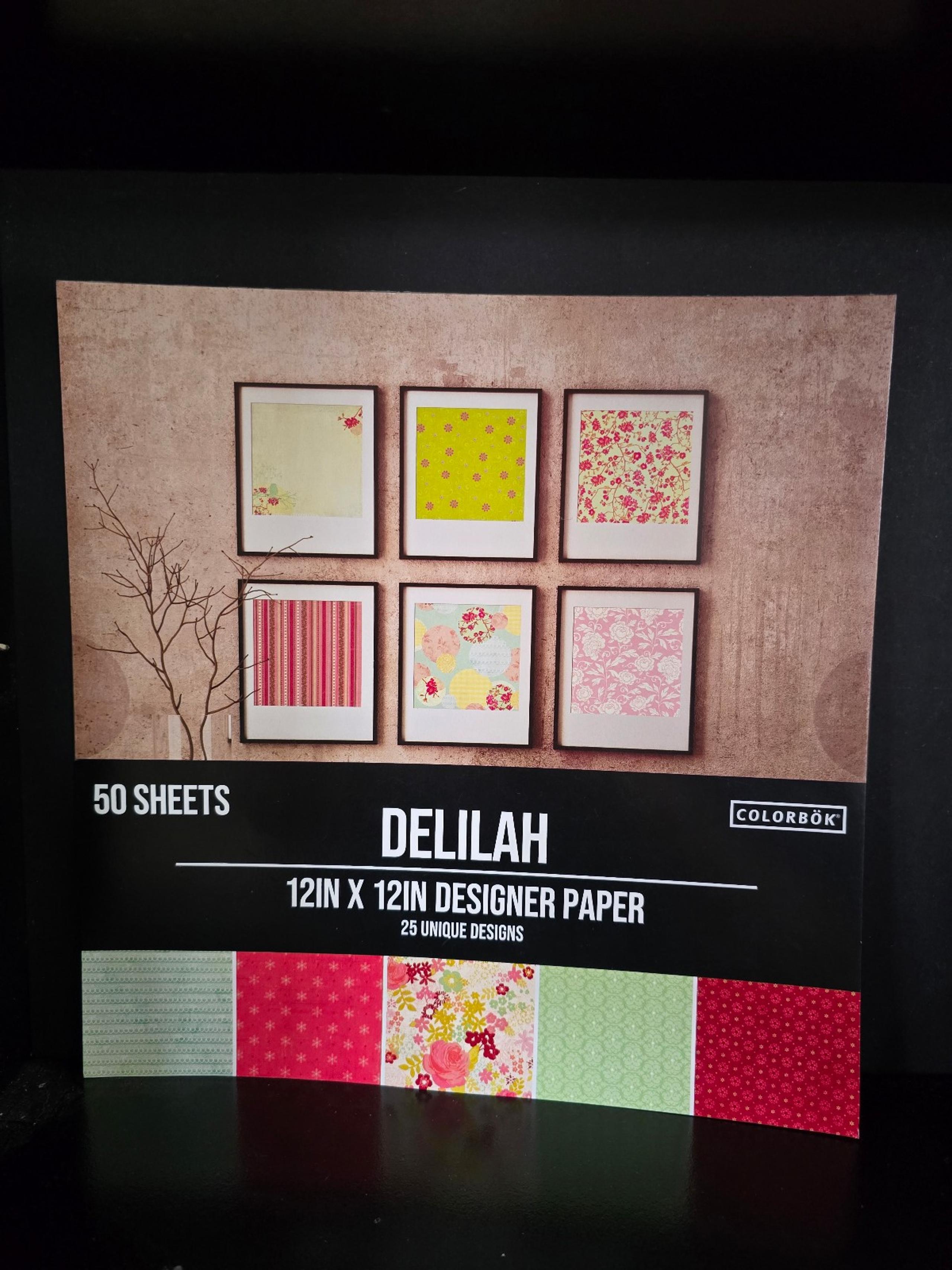 Scrapbook junk journal paper. 50 sheets, 25 designs 12x12