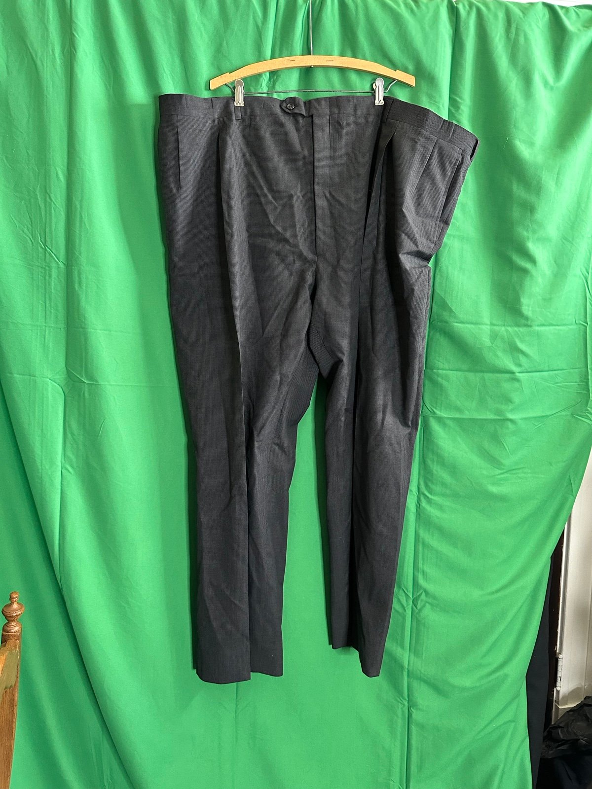 BURBERRY extra wide houndstooth gray pants