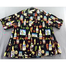Pacific Legend Apparel Shirt Men 2XL Hawaiian Hot Sauce Made In USA Short Sleeve