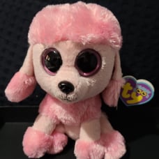 Ty Beanie Boos Princess The Pink Poodle Dog 6 Solid Eyes 2013 Tags