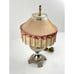 Antique P&A Art Deco Victorian Boudoir Beaded Fringe Oil Converted Electric Lamp