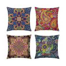 4pc Mandal paisley boho throw pillow covers pillowcase set