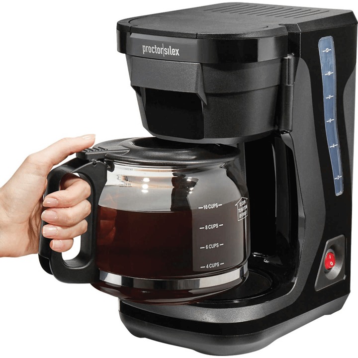 Proctor Silex Compact 12-Cup Auto-Pause Front-Fill Coffeemaker 43680PS