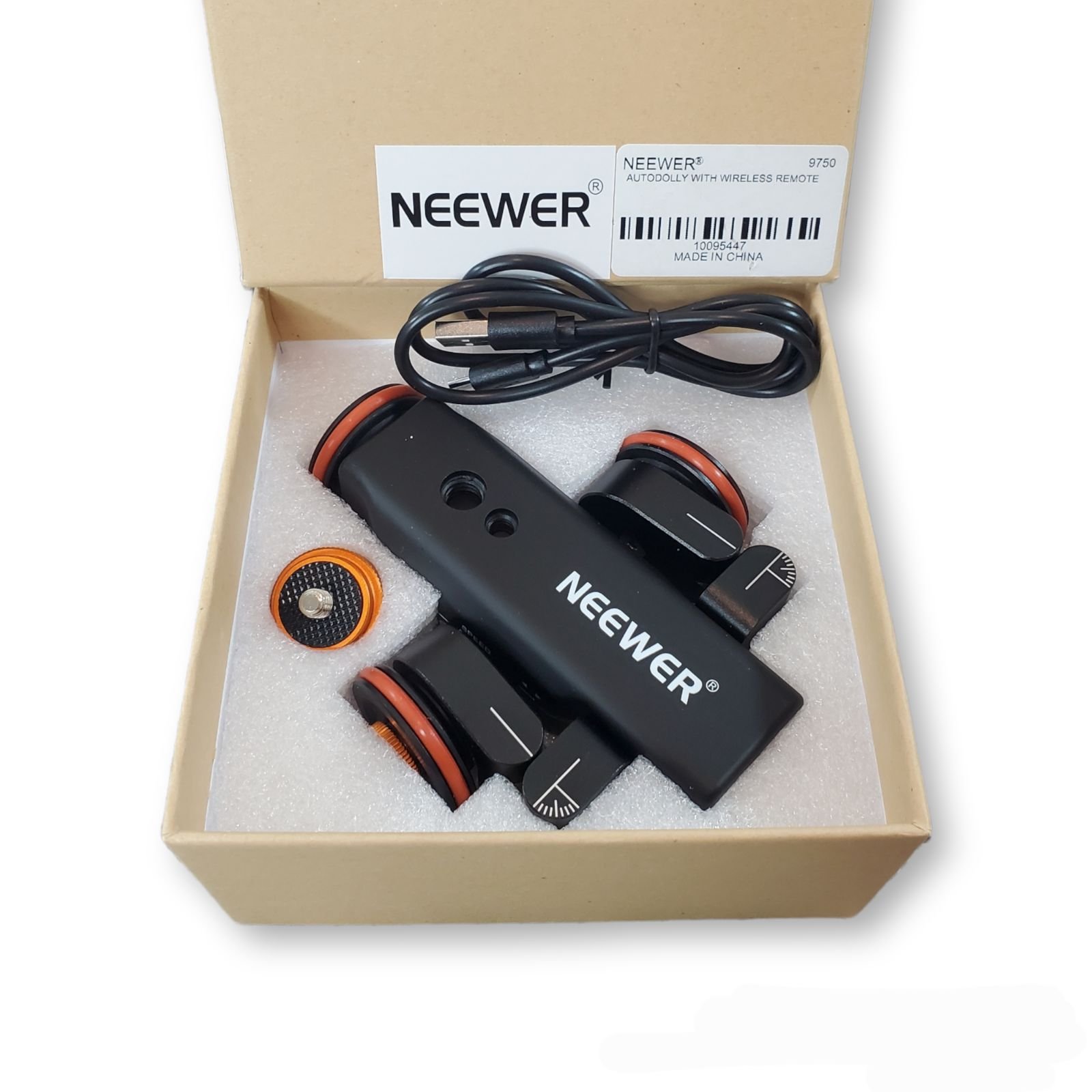 Neewer 3-wheel wireless camera video auto dolly electric track rail slider Black