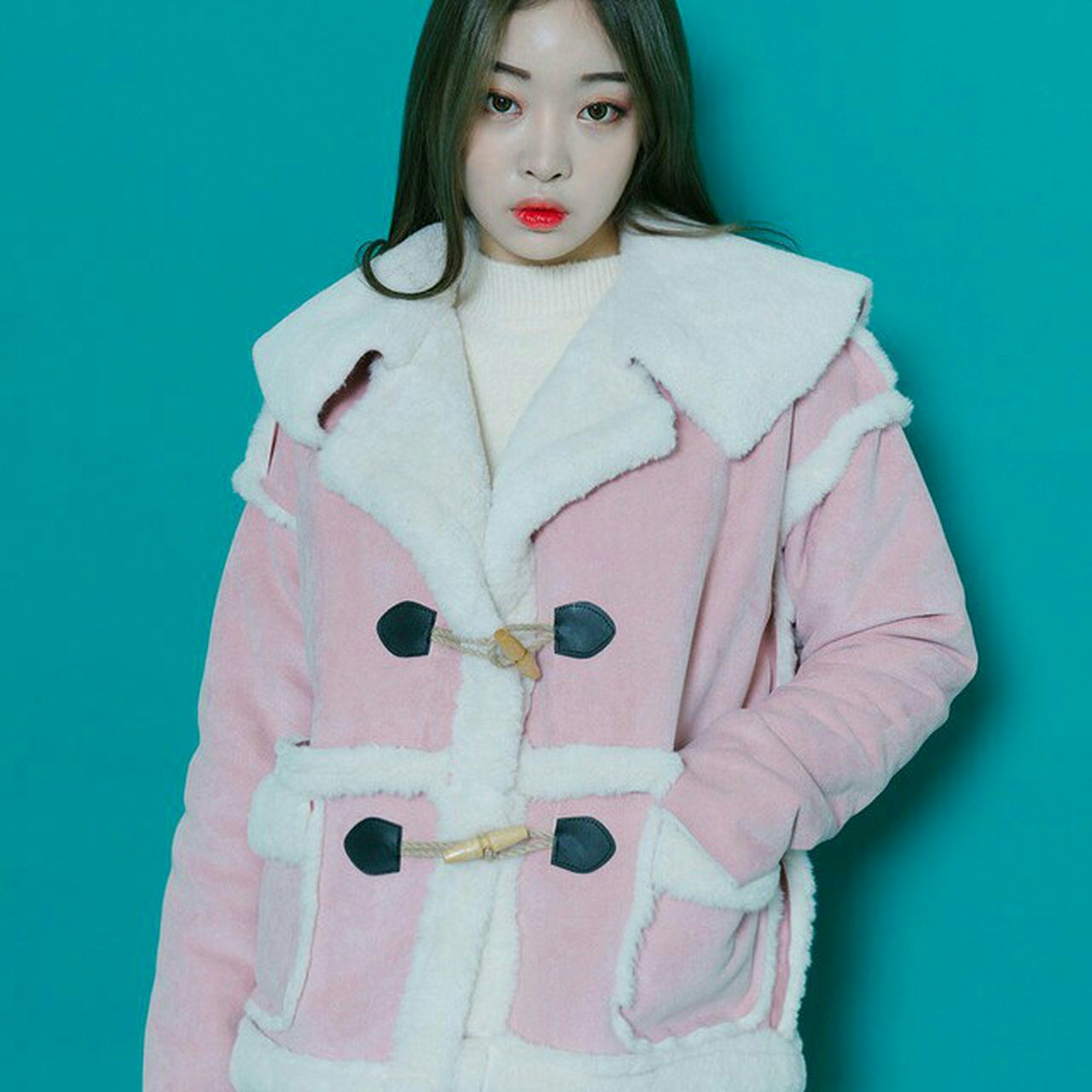 Mixxmix Faux Fur Pink Duffle Jacket