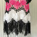 Crochet Open Knit Fringe Festival Top Tri Color