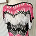 Crochet Open Knit Fringe Festival Top Tri Color