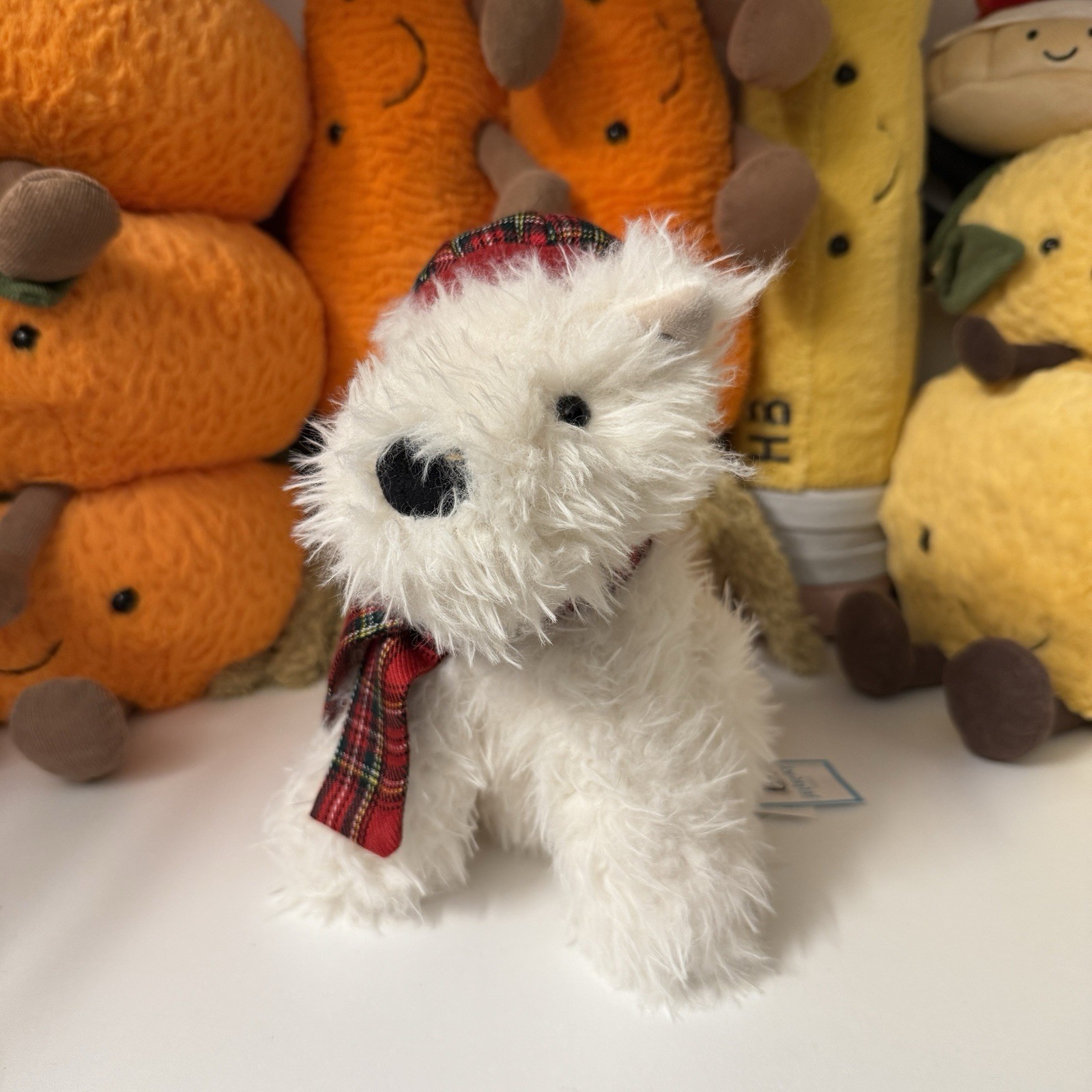 Jellycat Winter Warmer Munro Scottie Dog BNWT RETIRED 100% Real US White Terrier