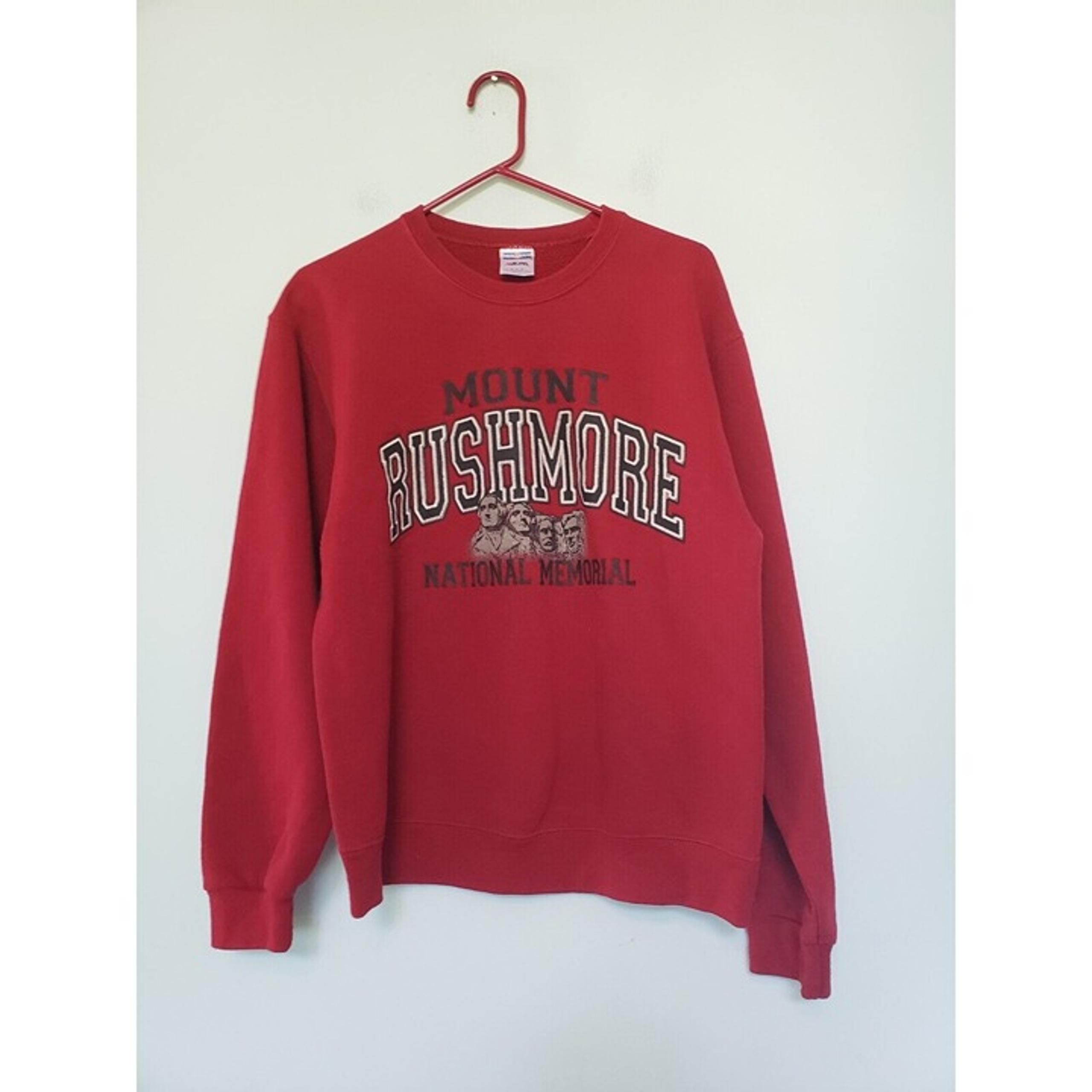 Vtg Mount Rushmore National Monument Mens M Sweatshirt Jerzees Red Pullover