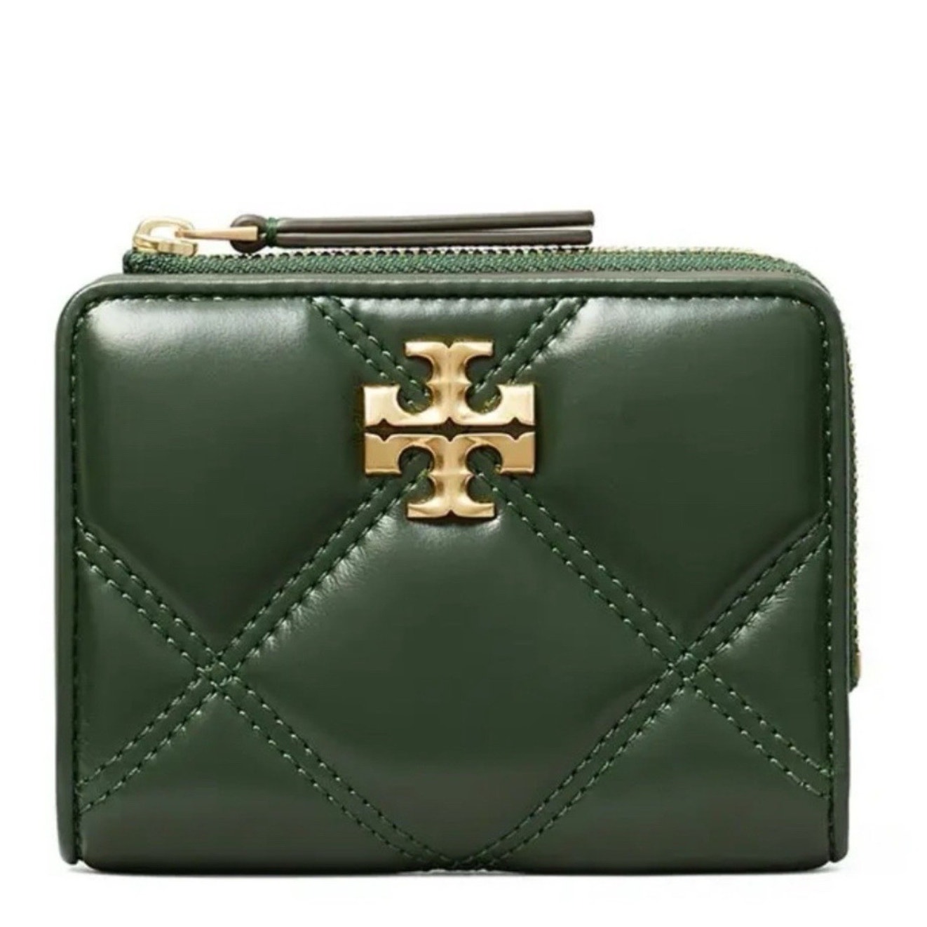 Tory Burch Small Kira Diamond Quilt Zip-Around Wallet NWT New 198 Retail