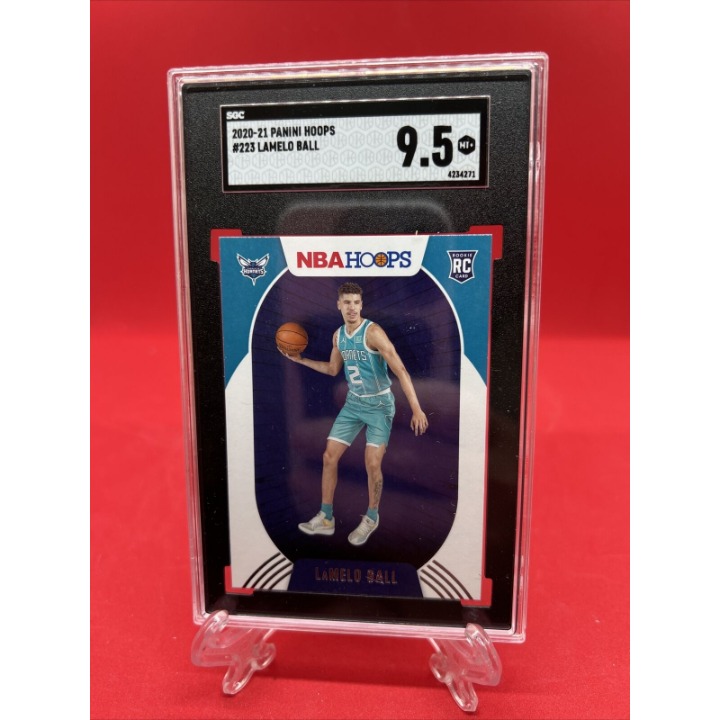 2020 Panini Hoops LAMELO BALL ROOKIE SGC 9.5 PSA 10 GEM MT223 CHARLOTTE HORNETS
