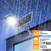 Solar Street Flood Light Commercial LED Lamp Outdoor Area Dusk To Dawn Wall Lamp