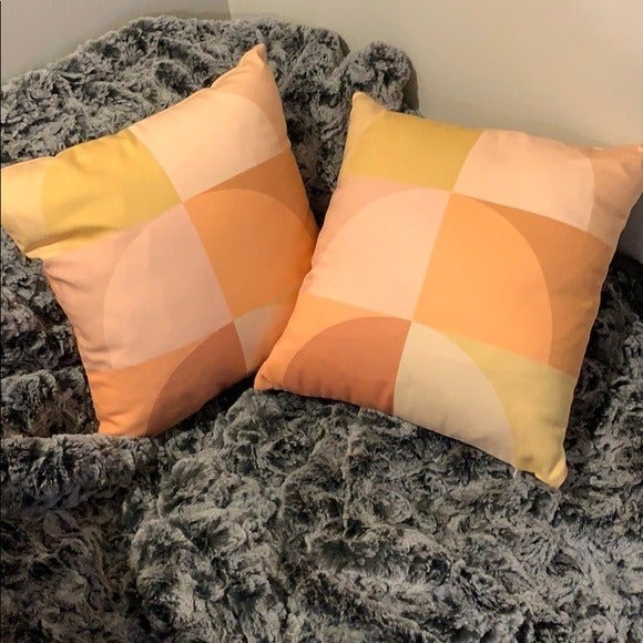 Geometric Color Block Throw Pillows 2