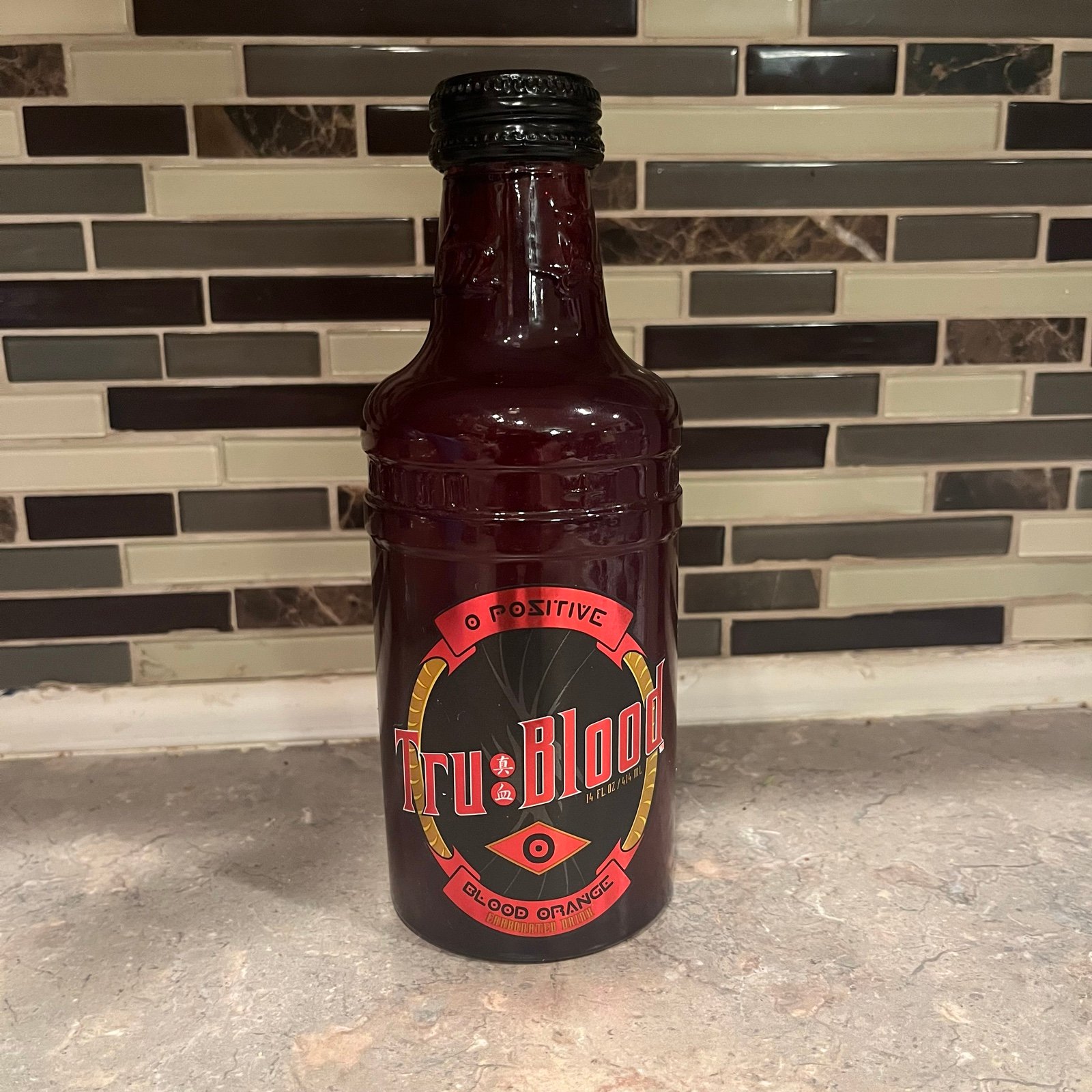 Tru Blood Bottle Orange Drink HBO Vampire Horror Prop