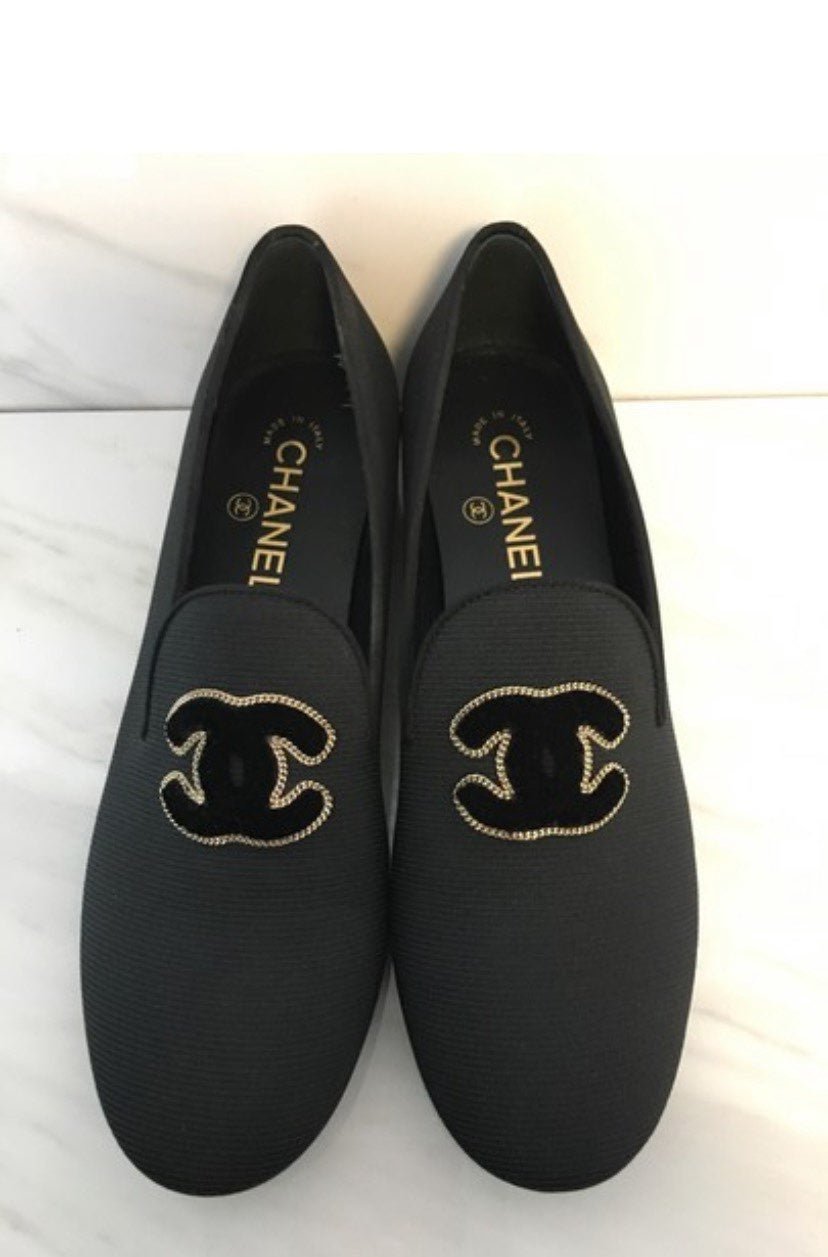 Chanel Black Classic Leather Gold Trim C