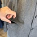 Hart Scharffner & Marx Merino wool men’s gray over coat, long jacket
