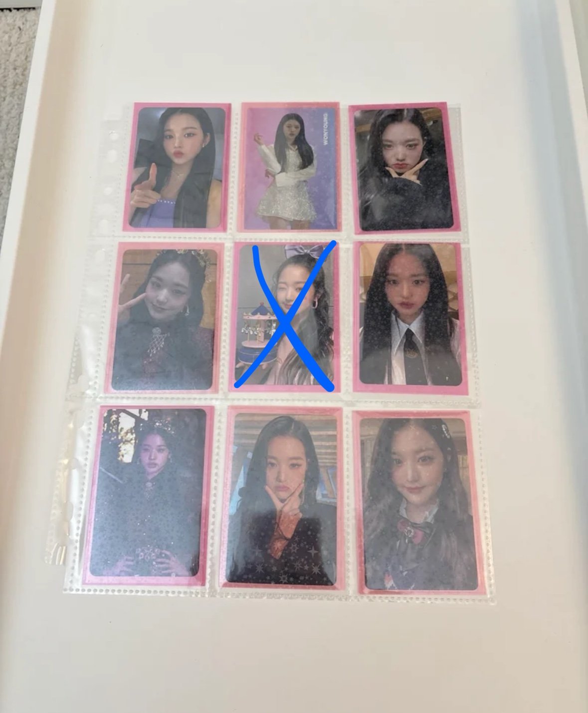 Izone wonyoung photocard set