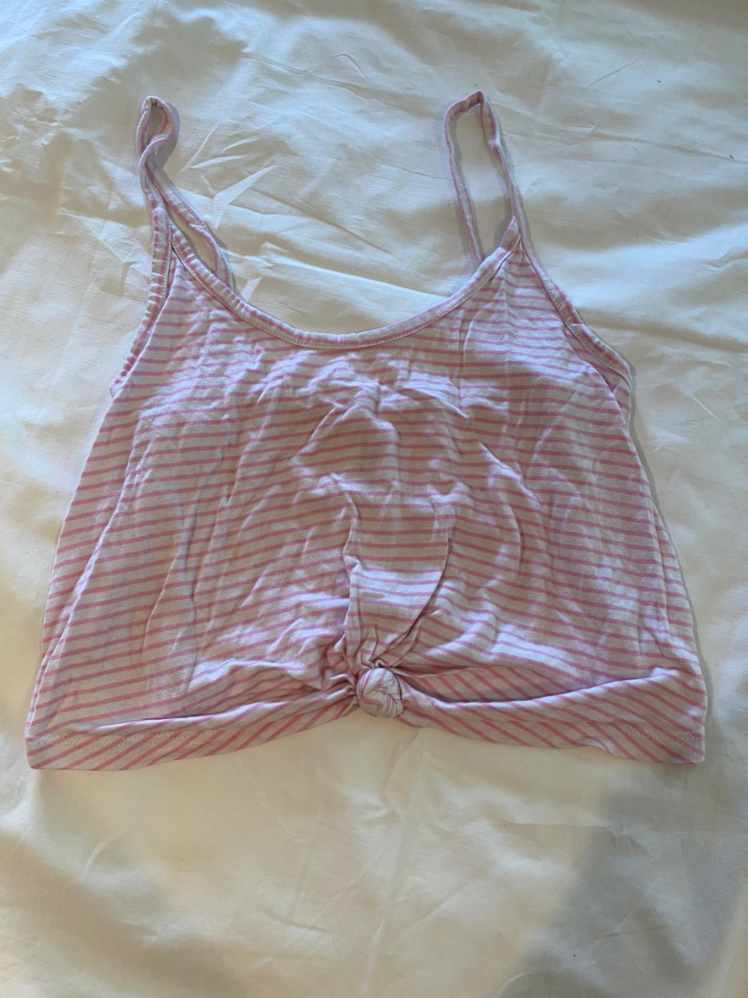 Striped crop tank top