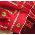 Small Vintage 1970's Women's Dress BLOOD RED MEDALLION PRINT MOD TOP Shirt DRESS