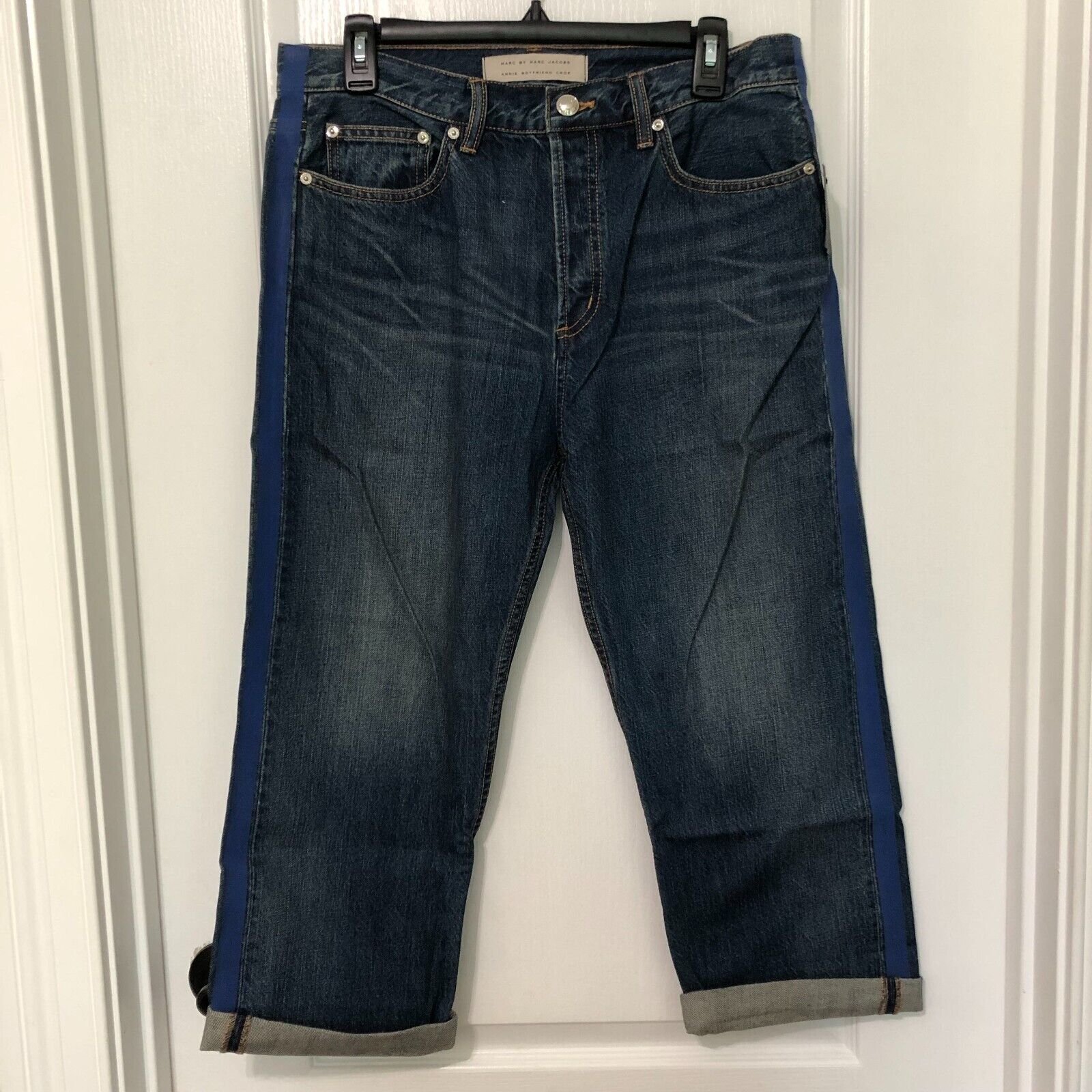 Marc Jacobs Mens Jeans 28 Blue Denim Annie Boyfriend Crop NWT