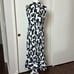 MILLY Melina Pleater Midi Dress Black & White High Neck Structured Size 10